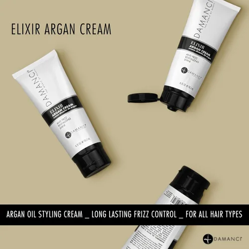 Miniatura 2 de DAMANCI Crema de argán, crema para peinar el cabello y acondicionador sin enjuague, suaviza el cabello y antiencrespamiento, con aceite de argán