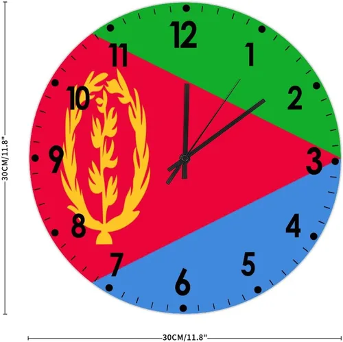 Miniatura 86 de Cheyan Reloj de pared con bandera de Canadá de 12 pulgadas, silencioso, sin tictac, de PVC, funciona con pilas, reloj redondo decorativo, regalo