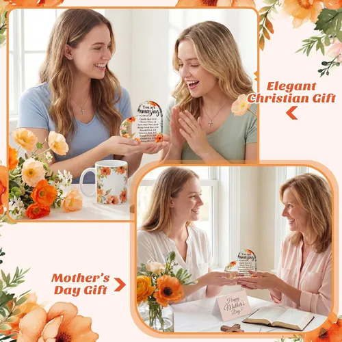 Miniatura 6 de Jetec Regalos de acrílico inspiradores de graduación para mujeres, ella, versículos cristianos de la Biblia 2026, regalos religiosos, decoración