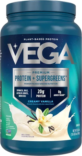 Miniatura 4 de Vega Paquete de proteínas y verduras, chocolate + vainilla (25 porciones cada uno), proteína en polvo a base de plantas, apta para dieta cetogénica