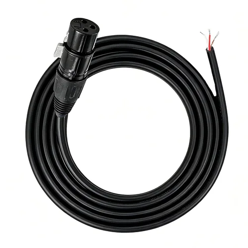 Miniatura 9 de Cable de micrófono XLR de 3 pines, XLR de 3 pines hembra a cable desnudo, cable de altavoz de extremo abierto, cable de audio de repuesto para DJ/PA