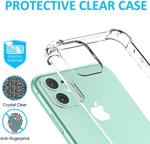 Miniatura 5 de Funda transparente para iPhone 11 con protector de pantalla Paquete 2 en 1 Doble protección – Incluye 2 protectores de vidrio templado de dureza