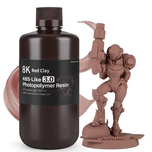 ELEGOO 8K Resina similar a ABS 3.0, Resina de fotopolímero de curado UV 405nm, Resina ABS mejorada para impresión 3D, mayor precisión, menor