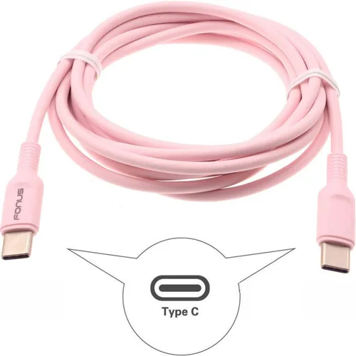 Miniatura 4 de Cable PD USB-C a tipo C rosa de 6 pies, cable de carga rápida para Galaxy A72, A52, A42, A32, A12 - Sincronización de cable de alimentación [C a C]