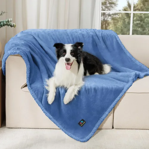 Miniatura 22 de Luciphia - Manta impermeable para mascotas, manta líquida a prueba de orina para perros para sofá, cama, funda protectora reversible de forro polar