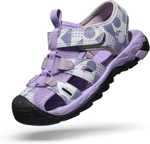 NORTIV 8 Sandalias de verano para niños y niñas, sandalias de punta cerrada, para senderismo, ligeras, atléticas al aire libre