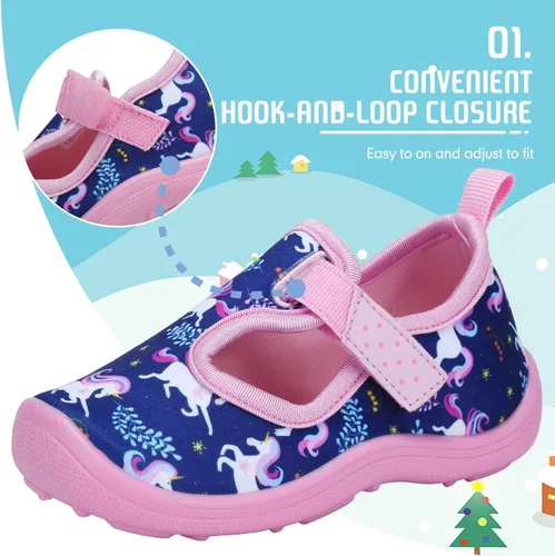 Miniatura 4 de FANTURE Zapatos de agua para niños y niñas, sandalias lindas para playa, natación, piscina, parque acuático, tenis acuáticos para niños pequeños