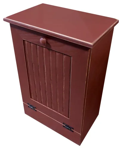 Miniatura 8 de Soporte para cubo de basura/reciclaje de basura rebatible de madera, Pino, S Sólido - Cottage White