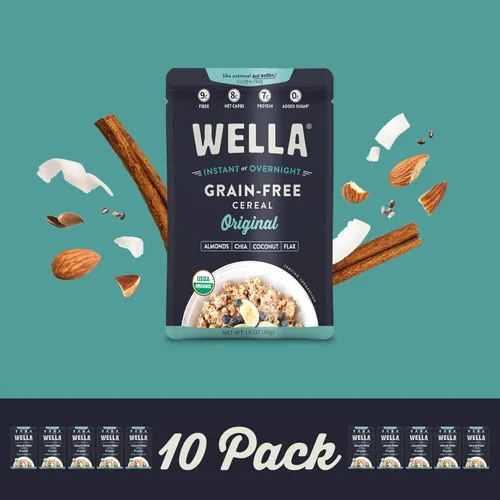 Miniatura 3 de Wella Cereal Avena Alternativa, Cereal Caliente para el Desayuno Sin Gluten, Sin Granos Paleo Orgánico Vegano Alto en Proteínas Superalimento a Base