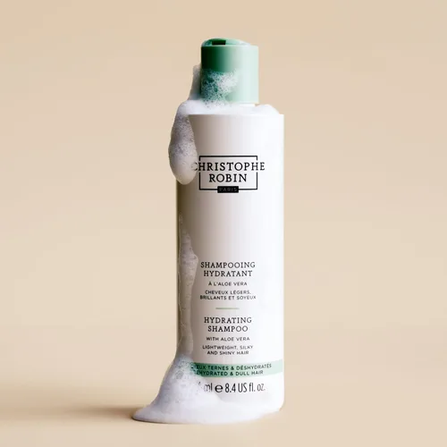 Miniatura 5 de Christophe Robin Champú hidratante con aloe vera, ligero, ultrahidratante, para cabello seco y opaco, 8.4 onzas líquidas
