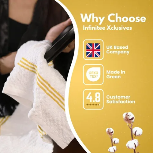 Miniatura 7 de Infinitee Xclusives Toallas de Cocina Premium - [Paquete de 12] 100% Toallas de Mano de Cocina de Algodón (38 x 63,5 cm) - Toallas de Cocina