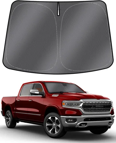 Mixsuper Liner Parasol para parabrisas para Dodge Ram 1500 2019-2025 Parasoles parabrisas delanteros para ventanas para Ram 1500 Accesorios Visor