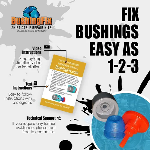Miniatura 7 de BushingFix IM1KIT1 - Kit de reparación de bujes de cable de cambio de transmisión - Kit de reparación de varillaje de transmisión automática, kit