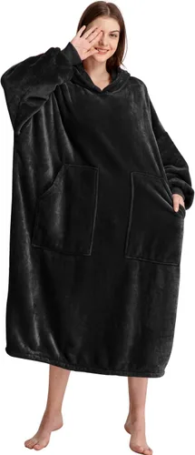 Miniatura 16 de Kipswiza Blanket Hoodie - Wearable Blankets Oversized Cozy Flannel Sweatshirt Blanket as Gifts for Adult Women Men