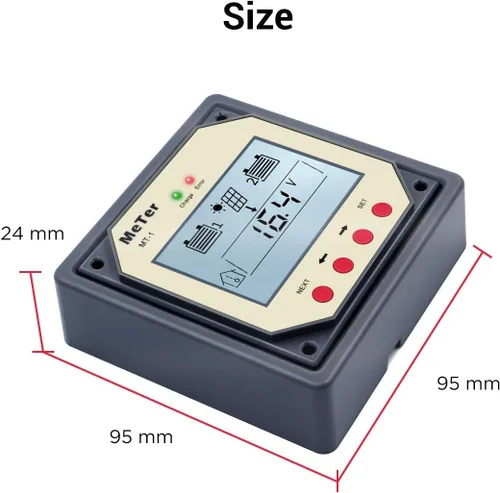 Miniatura 6 de EPEVER Medidor remoto MT-1 con pantalla LCD para controlador de carga de panel solar de batería dúo