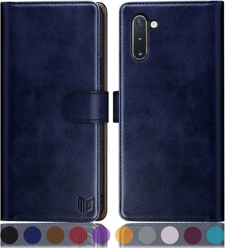 Miniatura 15 de SUANPOT Funda de piel tipo cartera para Samsung Galaxy Note 10 de 6.3 pulgadas con bloqueo RFID, tarjetero para tarjetas de crédito, libro con tapa
