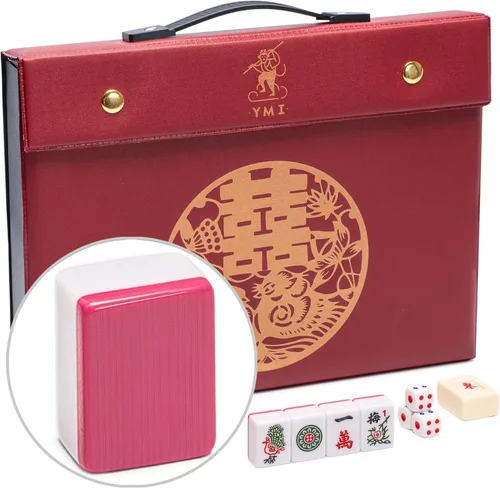 Miniatura 16 de YMI chino Mahjong Juego Set profesional – Estándar Verde