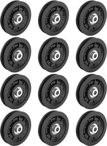 Miniatura 9 de 90mm/3.5" Rodamiento Universal de Nylon Polea-Rueda para Reemplazo de Equipo de Gimnasio en Casa, Cable Máquina, Rodamiento Resistente al Desgaste