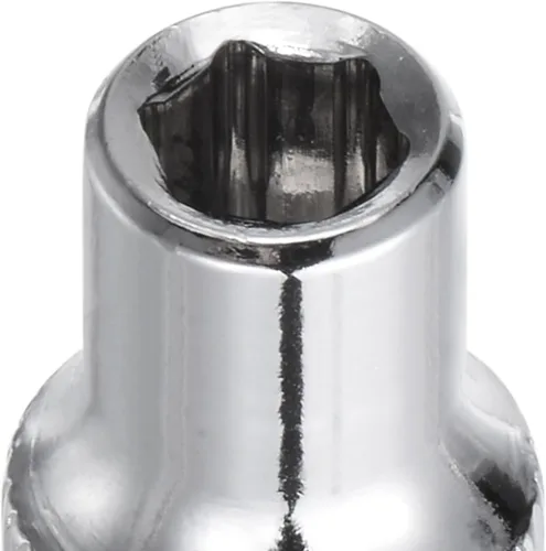 Miniatura 4 de uxcell 4 Pcs 1/4-Inch Drive 0.197 in 6-Point Zócalo poco profundo, métrico, acero con cromado