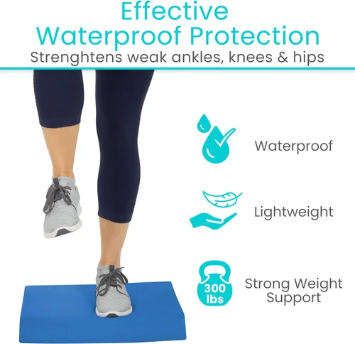 Miniatura 8 de Vive Almohadilla de equilibrio – Esterilla de yoga grande de espuma para terapia física, entrenamiento de estabilidad, ejercicio de rodilla