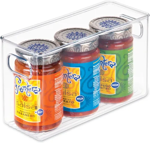 iDesign - Contenedor organizador de plástico sin BPA para despensa y cocina, congelador y refrigerador con asas de fácil agarre, 10 x 4 x 6