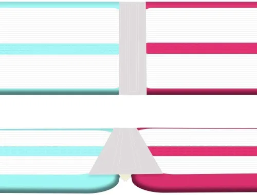 Miniatura 3 de 3 pies/40 pulgadas de longitud para gimnasia de aire inflable para gimnasia de gimnasia inflable/yoga/taekwondo/entrenamiento/uso