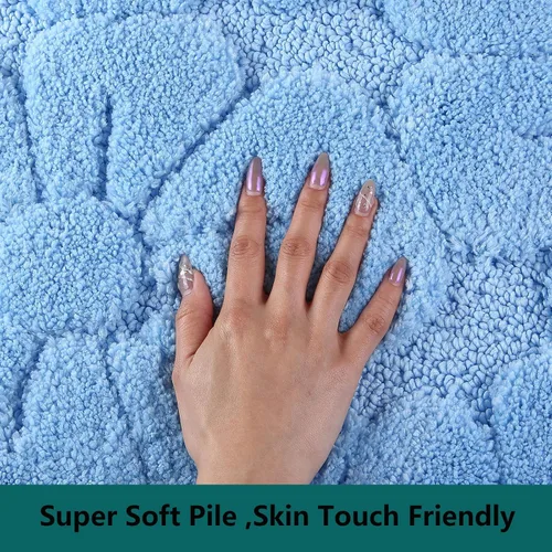 Miniatura 2 de M23 - Alfombra de baño de microfibra absorbente de agua súper suave, tapetes de baño para ducha, antideslizantes, lavables a máquina