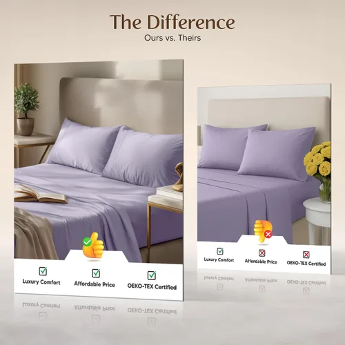 Miniatura 40 de Utopia Bedding Juego de sábanas Queen – Sábanas de 4 piezas para cama tamaño Queen, microfibra suave y transpirable, incluye 1 sábana bajera, 1 Gris