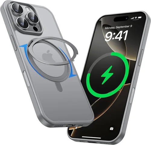 Miniatura 27 de MAGIC JOHN Soporte Magnético Invisible Giratorio 360° para Funda de iPhone 17 Pro [Botón de Control de Cámara] [Compatible con MagSafe] 16 FT Negro
