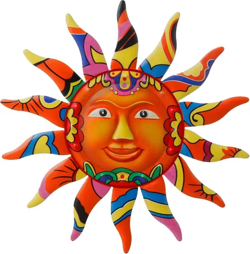Miniatura 15 de VEWOGARDEN Arte Decorativo de Pared de Sol de Metal de 13 pulgadas para Colgar en Interiores y Exteriores, Hogar, Jardín, Regalos de Navidad