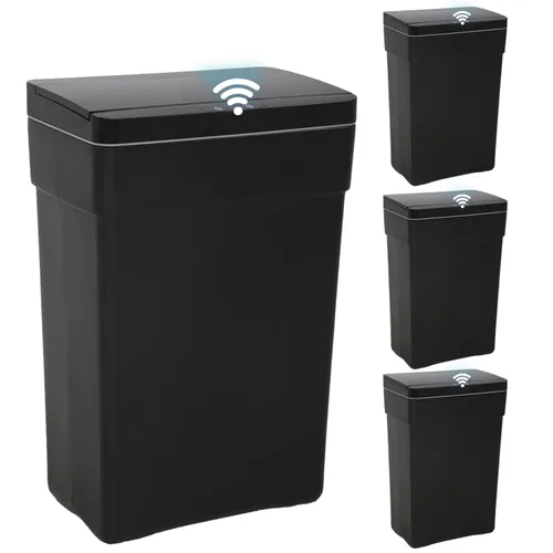 Miniatura 11 de BestOffice Bote de basura automático de 13 galones para cocina, sin contacto, de alta capacidad, con tapa, para dormitorio, baño, hogar, oficina, 50