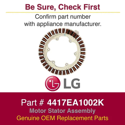 Miniatura 4 de LG 4417EA1002K - Conjunto de estator de motor original OEM para lavadoras LG