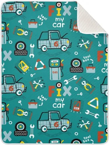 Miniatura 9 de Ollabaky Manta de algodón con diseño de perro Border Collie para niños y niñas, manta de algodón para cuna, cochecito o guardería, manta