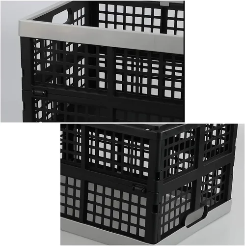 Miniatura 3 de Asking Cajas plegables para uso general, paquete de 4 cajas apilables de 42 L
