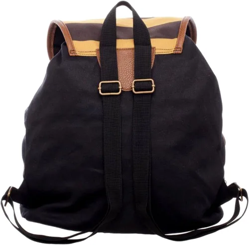 Miniatura 3 de Harry Potter Hufflepuff Varsity Mochila de 14 x 17 pulgadas, Negro -, Cordón