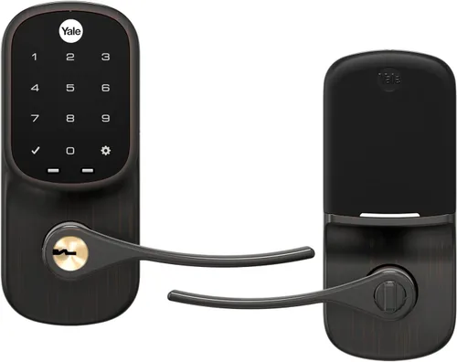 Miniatura 14 de Yale Assure - Manija electrónica de puerta con pantalla táctil, teclado no conectado de níquel satinado que proporciona entrada sin llave con código
