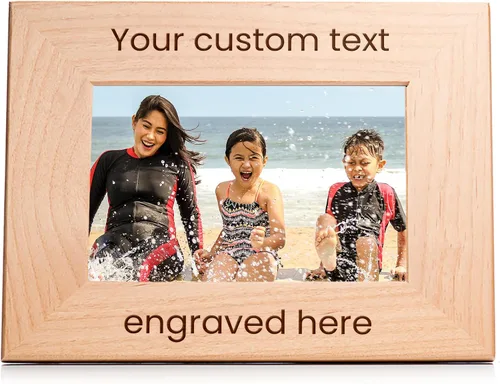 Lifetime Creations Crea tu propio portarretratos personalizado: marco de fotos de madera personalizado grabado, regalo personalizable para boda,