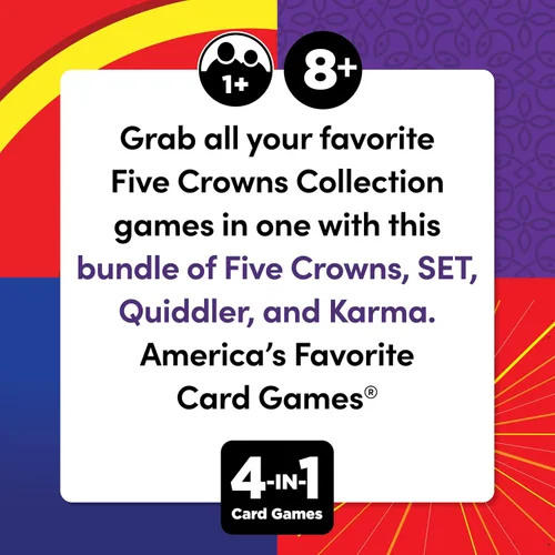 Miniatura 3 de Paquete de 4 juegos de cartas para niños de Five Crowns