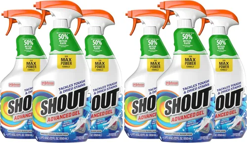 Miniatura 11 de SHOUT Gel removedor de manchas avanzado para ropa sucia, descompone manchas difíciles, secas y difíciles, espray de 22 onzas
