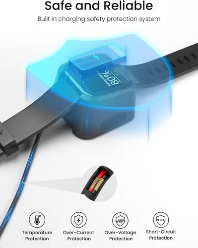 Miniatura 4 de Sinoacc Cargador de 3.3 pies/3.3 ft para Fitbit Versa 1/Lite/SE Cable de carga de repuesto para reloj inteligente