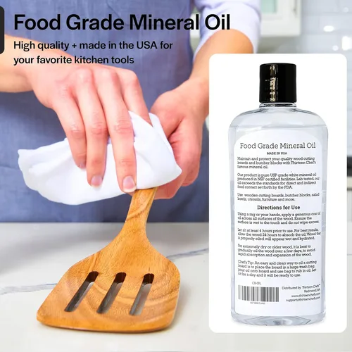 Miniatura 6 de Aceite mineral de calidad alimentaria para tablas de cortar, encimeras y bloques de carnicero - Alimentos seguros, fabricado en EE. UU.