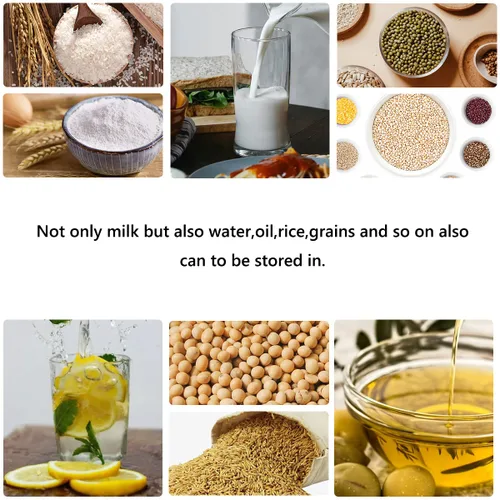 Miniatura 6 de Fulgutonit Lata de leche de 28L/7.8 galones de acero inoxidable 304 resistente para jarra de leche, cubo de vino, jarra de gran capacidad con tapa