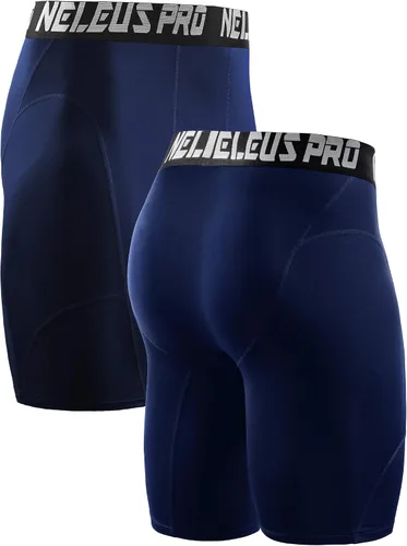 Miniatura 4 de NELEUS Paquete de 3 pantalones cortos de compresión para hombre