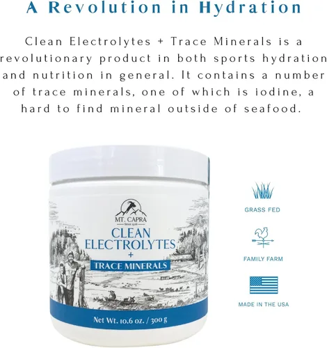 Miniatura 4 de Mt. Capra Clean Electrolytes + traza minerales Minerales de alimentos integrales de leche de cabra alimentada con pasto Hidratante y fácil