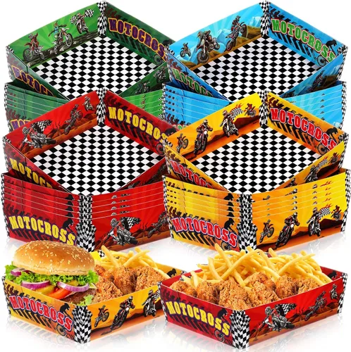 Miniatura 8 de Mifoci 36 piezas de basura para camiones de basura, decoraciones de fiesta de cumpleaños, bandejas de papel de alimentos de 5 libras, bandeja