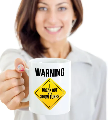 Miniatura 2 de Funny Show Tunes Warning Broadway - Taza de teatro musical (11 onzas)