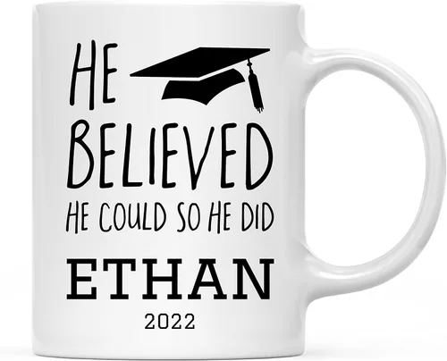 Miniatura 34 de Andaz Press Taza de café personalizada de 11 onzas, regalo de graduación Olivia 2026 (taza de 2 caras), paquete de 1, incluye caja de regalo, tazas