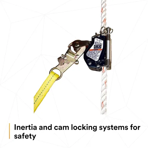 Miniatura 6 de 3M DBI-SALA Lad-Saf manos libres móvil de acero inoxidable y cuerda termoplástica Grab