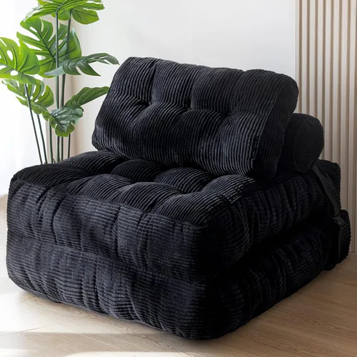 MAXYOYO Sofá cama plegable, silla convertible con almohada, sofá plegable con soporte para la espalda, silla plegable portátil para cama, cómodo