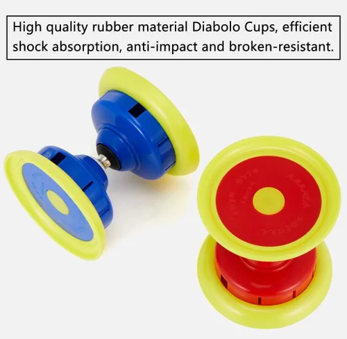 Miniatura 2 de Diábolo de yoyo chino con sonido de silbato, rodamientos triples Diábolo, juguetes de malabarismo de yoyos chinos, diábolo colorido con palos